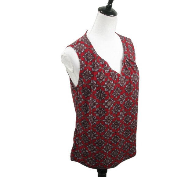 41 Hawthorn Dark Red Paisley Sleeveless Top Size Medium - Picture 5 of 6